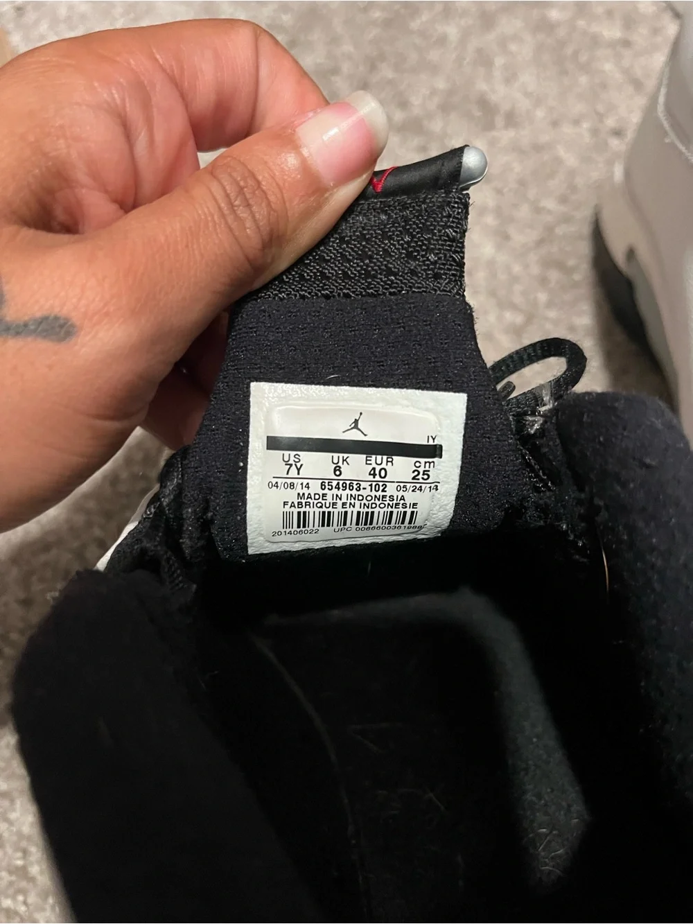 Jordan 14 ‘Black Toe’ Grade School 7